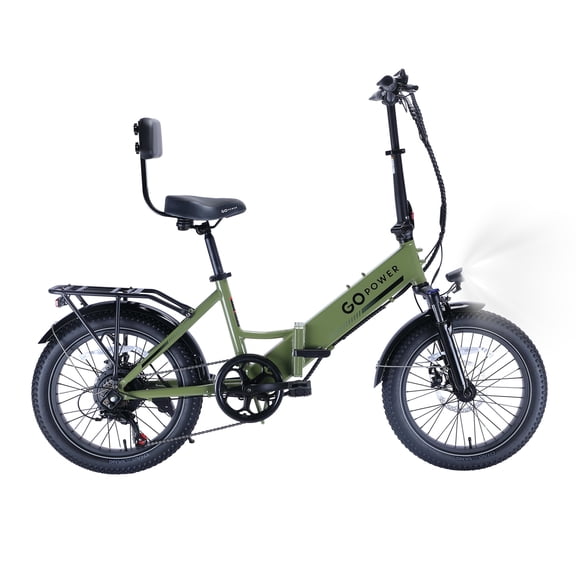 GoPowerBike GoCurv Electric Folding Bike | 20" Fat Tire eBike | 750W Motor, 20mph Top Speed | 45 Mile Range | 5 Pedal Assist Modes | Removable Battery | Class 1 & 2