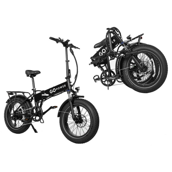 GoPowerBike GoExpress V2 Adult Folding Electric Bike 20mph Max Speed & 750W Motor