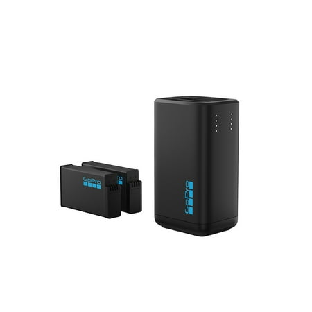 GoPro - Dual Battery Charger + 2 Enduro Batteries for MAX2 - Black