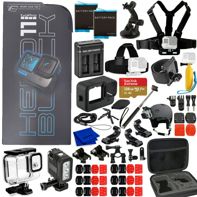 GoPro HERO 11 Black Waterproof 5K Camcorder - 20PC 128GB Accessory