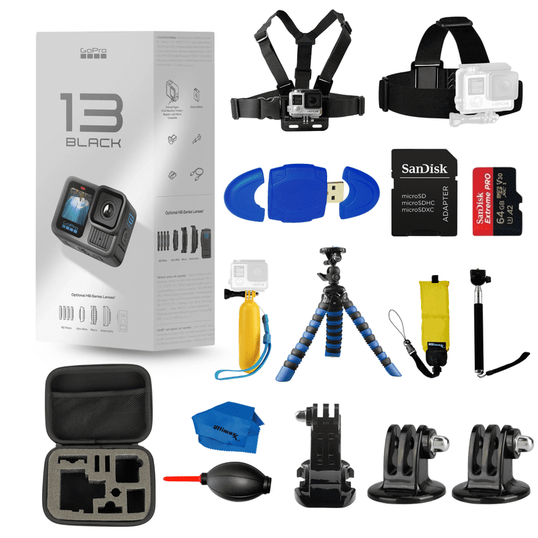 GoPro HERO 13 HERO13 Black 5.3K HDR 27MP Action Camera - 64GB