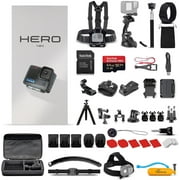 GoPro HERO Go Pro HERO Compact Black Waterproof Action Camera with 4K UHD Video, 12MP Photo Mode, Stabilization + DiGiNerds 50-in-1 Accessory Kit + 64GB Card + More