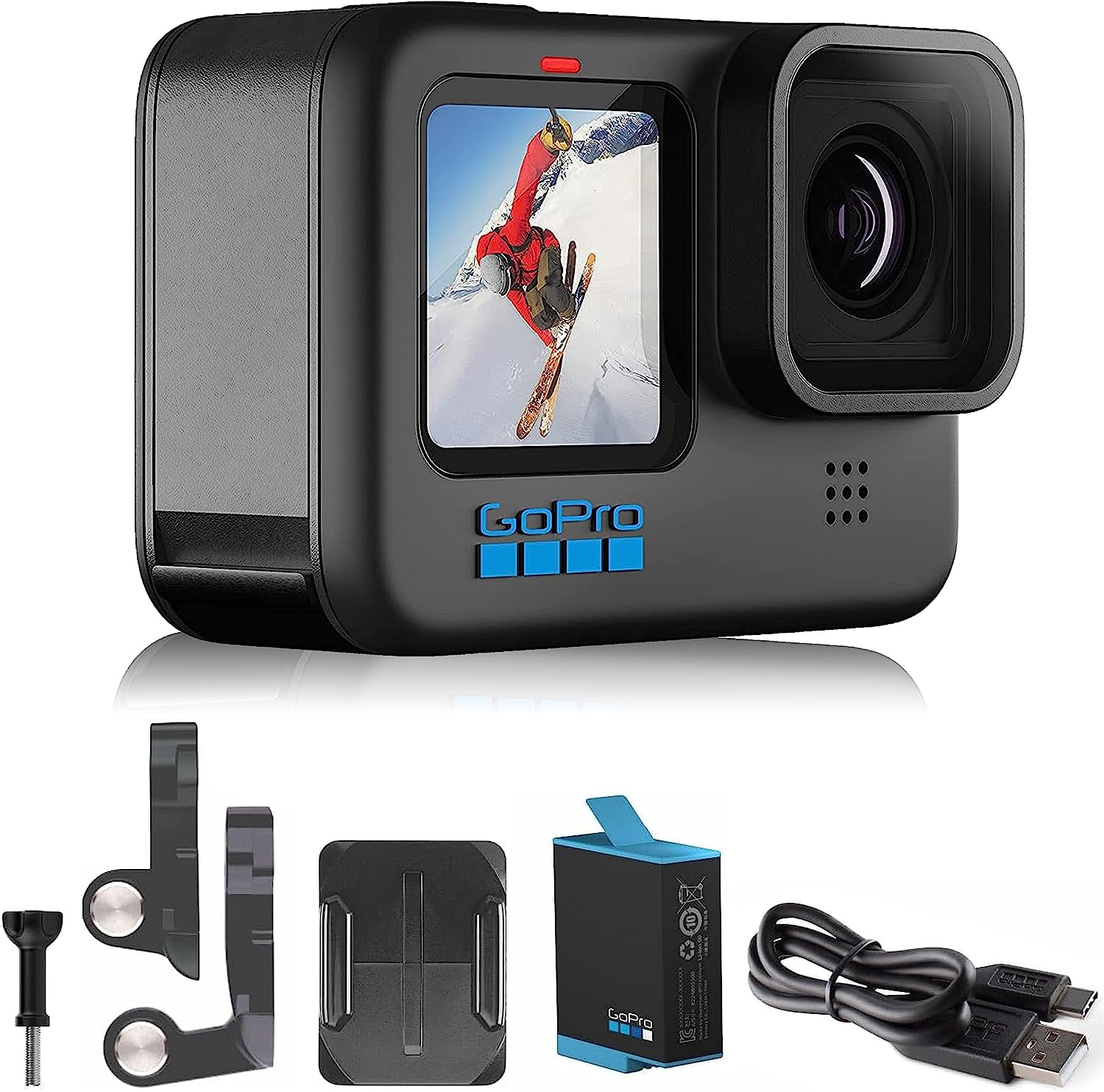 GoPro Caméra d'action HERO10 Black Kit d'accessoires