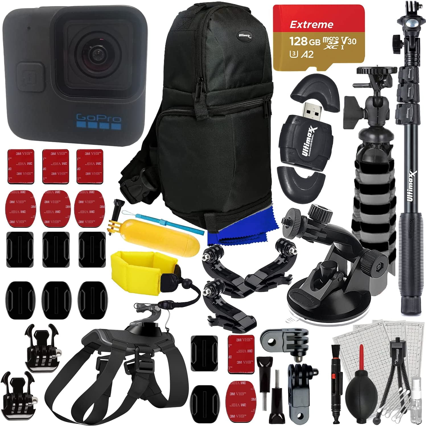 GoPro HERO11Black Mini - Waterproof Action Camera 50 In 1 Accessory Bundle  + 818279029208