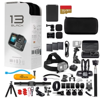 GoPro HERO13 Black Extended Power Bundle (HERO 13) 5.3K60 Ultra HD Action Camera  + 2 Extra Enduro Battery + Dual-Battery Charger Hub + Carry Case + 50-in-1 Diginerds Accessory Kit