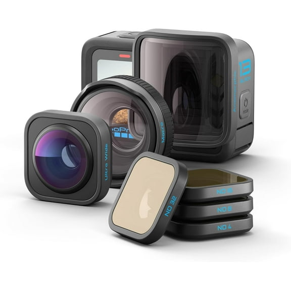GoPro HERO13 Black + HB-Series Lens Collection - Includes Macro Lens, Ultra Wide Lens, 4 ND Filters, Anamorphic Lens, and Premium Case