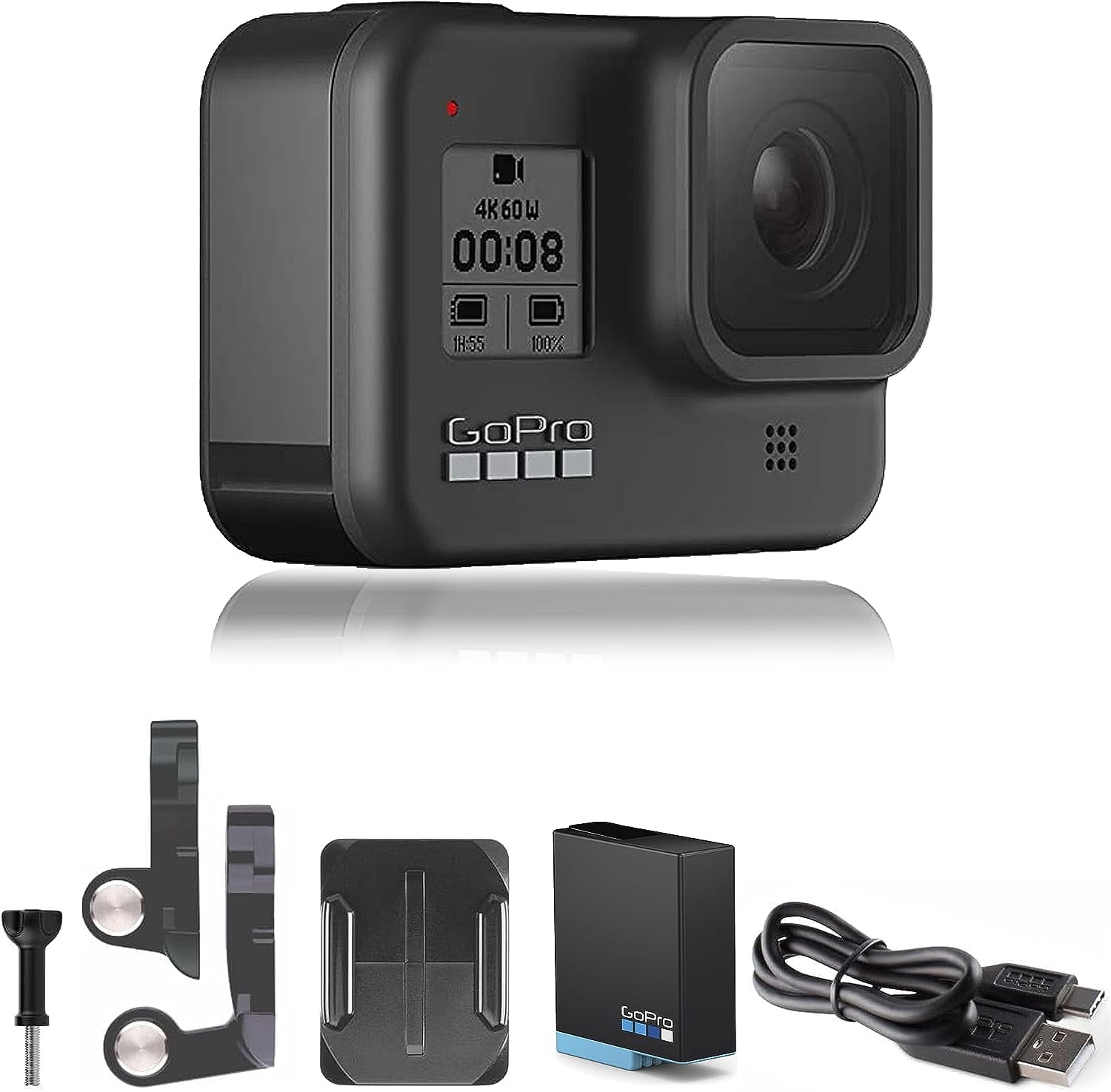 GoPro HERO8 Black - Waterproof Action Camera with Touch Screen 4K Ultra HD  Video 12MP Photos 1080p Live Streaming Stabilization