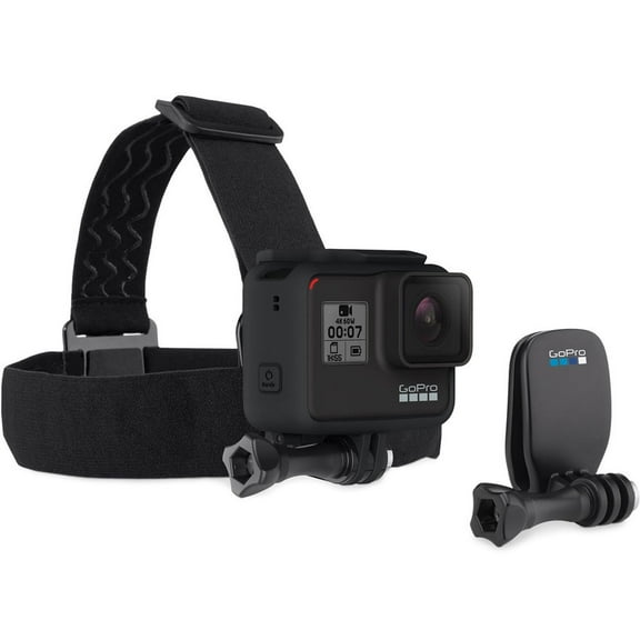 GoPro Head Strap with QuickClip Set - GoPro Mount Adjustable Compatible with GoPro Hero All Cameras,Black