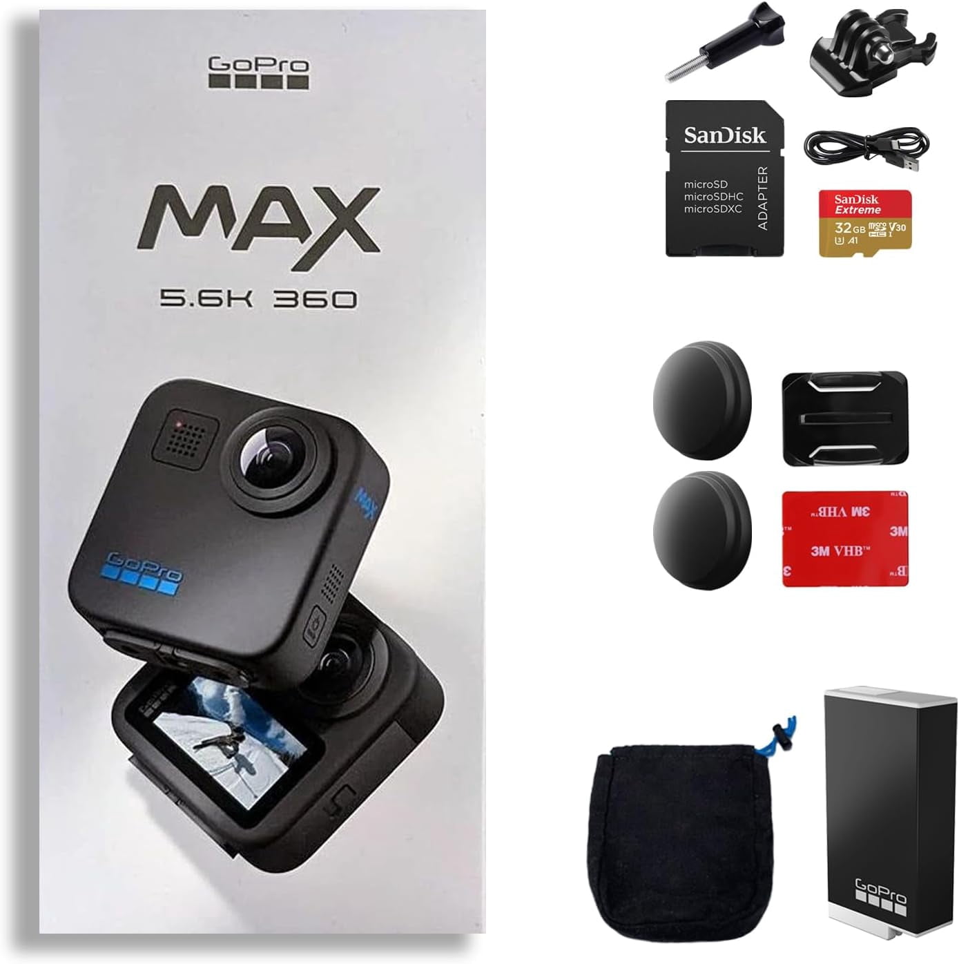 GoPro MAX 360 Action Camera with 5.6K30 Video Recording, Enduro