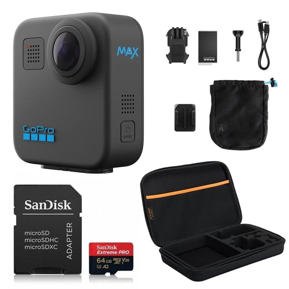GoPro MAX 360 Action Camera Bundle with Media and Carry Case