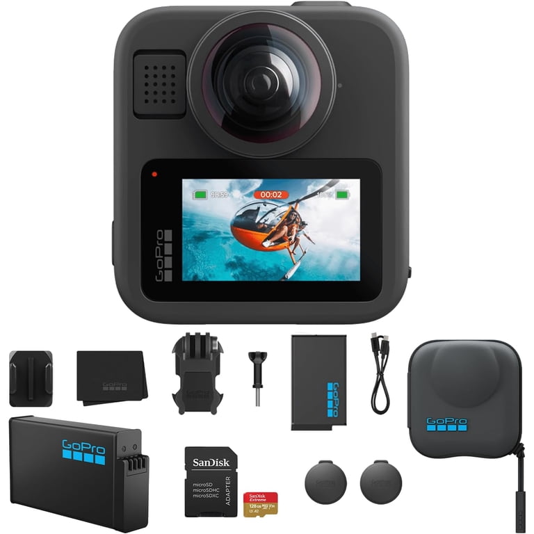 GoPro MAX2 360 Action Camera with Enduro Battery, 128GB SD Card