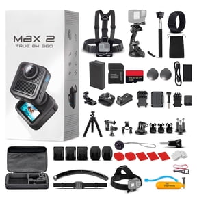 GoPro MAX2 360 Waterproof Action Camera + Accesory Kit + 64GB Memory Card