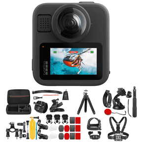 GoPro MAX2 360 Waterproof Action Camera - HyperSmooth Stabilization & Horizon Lock True 8K30, 4K60 single-lens Video Camera with Universal Compatible 50 in 1 Action Camera Accessory Kit - Bundle Set
