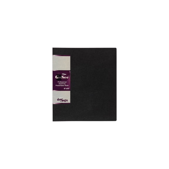 GoSee Professional Quality 8x10 inch Artist Portfolio Presentation Book (24 count, Top-loaded Pages) Perfect for Travel and Displaying Artwork