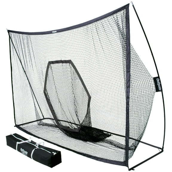 GoSports 10 ft x 7 ft PRO Golf Practice Hitting Net - Personal Driving Range for Indoor or Outdoor Practice
