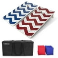 thumbnail image 1 of GoSports 3 x 2 ft Chevron Design Cornhole Game Set - Includes Two 3 x 2 ft Boards, 8 Bean Bags, and Carry Case, 1 of 7