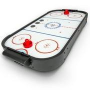 GoSports 30 Inch Table Top Air Hockey Game for Kids - Portable, Battery Operated Game Table - Black