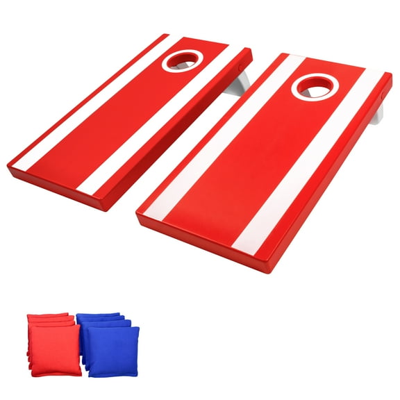 GoSports 4'x2' All Weather Cornhole Game Set - Includes 8 Bags & Game Rules, CH-02-BM-RED, Red Edition