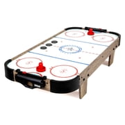 GoSports 40 Inch Table Top Air Hockey Game for Kids-AC Powered Motor - Oak