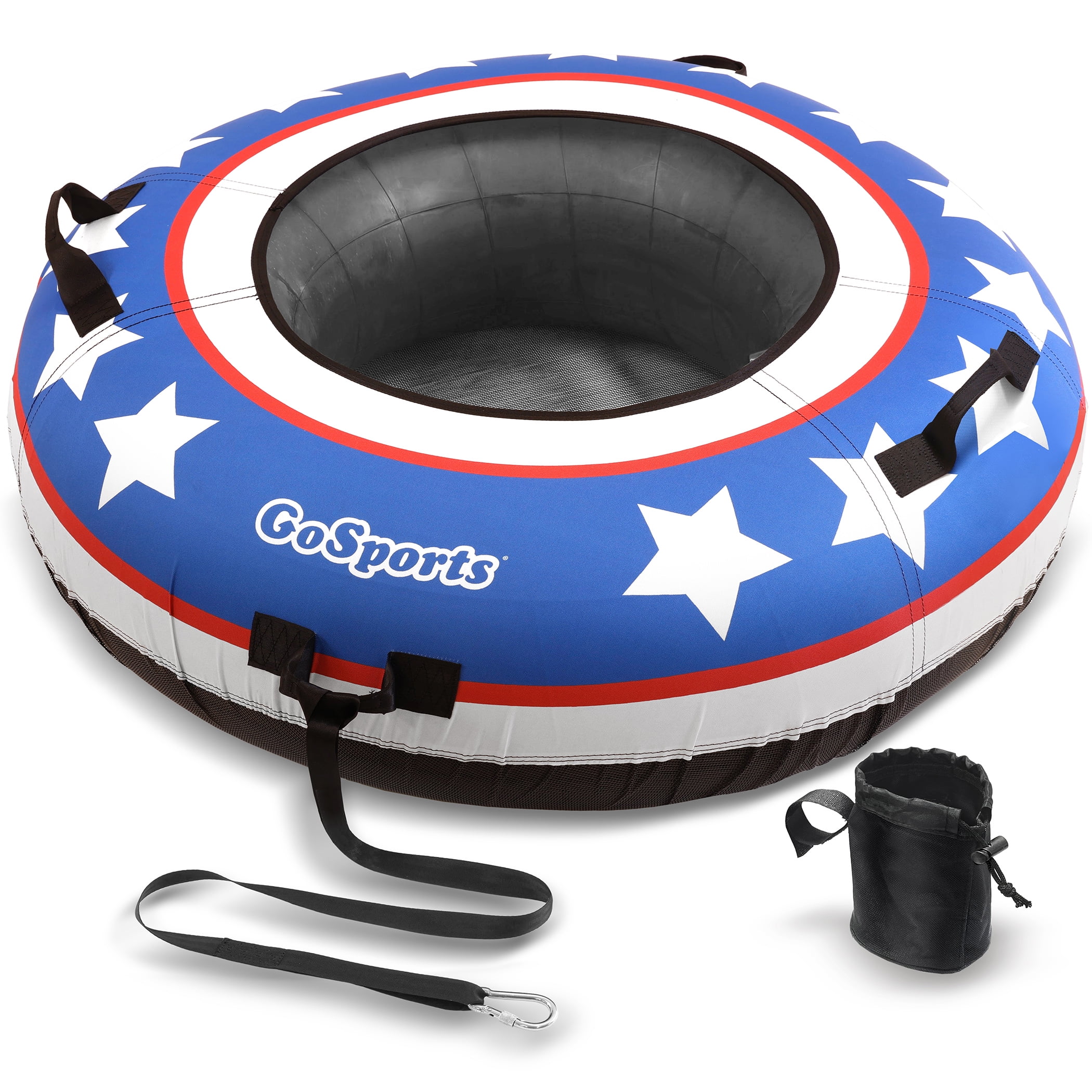 GoSports 44" Heavy Duty River Tube with Premium Canvas Cover - Commercial Grade River Tube - Stars & Stripes