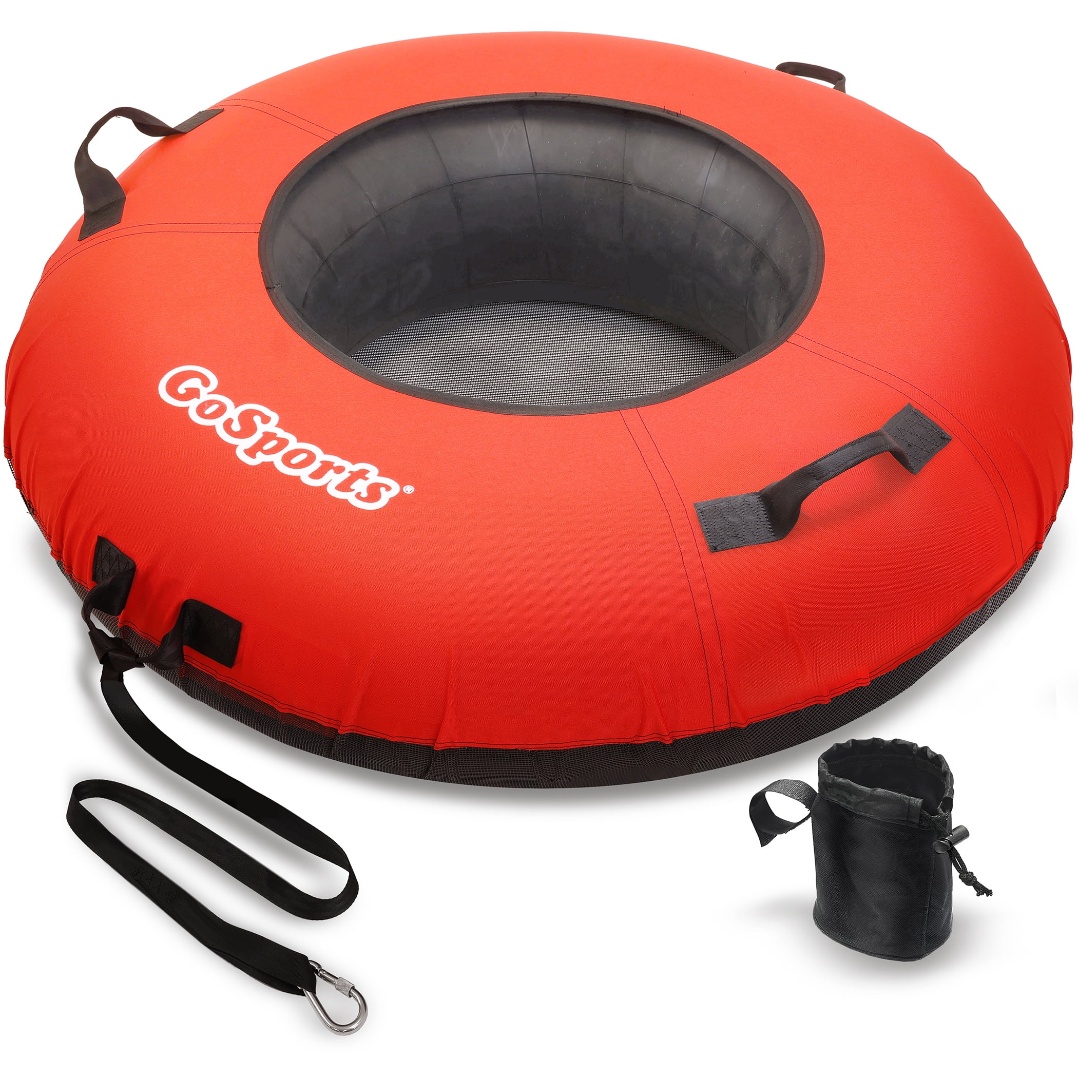 GoSports 44 Inch Heavy Duty River Tube with Premium Canvas Cover - Commercial Grade River Tube - Red