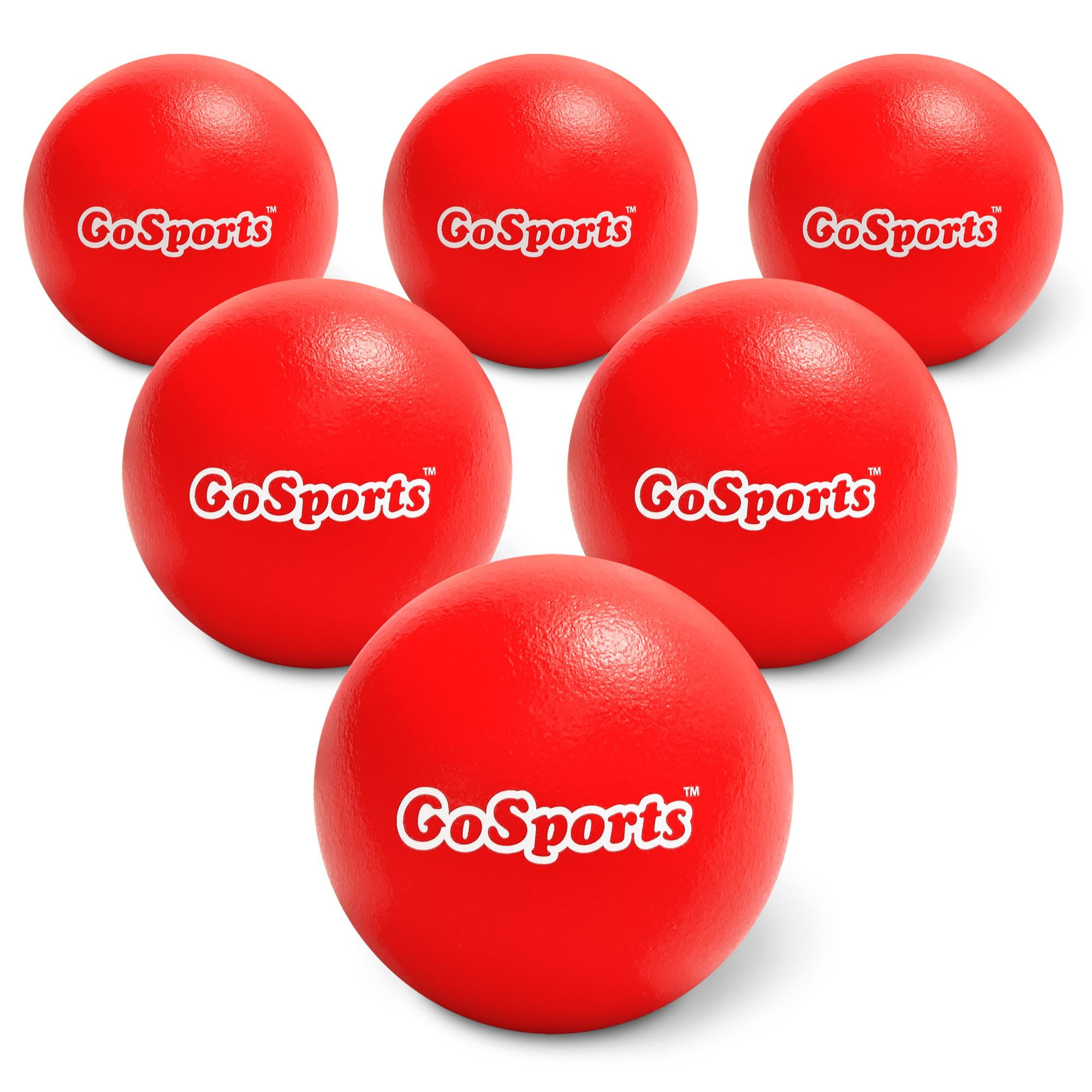 GoSports 6 Inch Soft Skin Foam Playground Dodgeballs 6 Pack Set for