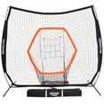 thumbnail image 1 of GoSports 7 ft x 7 ft PRO Baseball & Softball Practice Hitting & Pitching Net with Bow Type Frame, 1 of 7