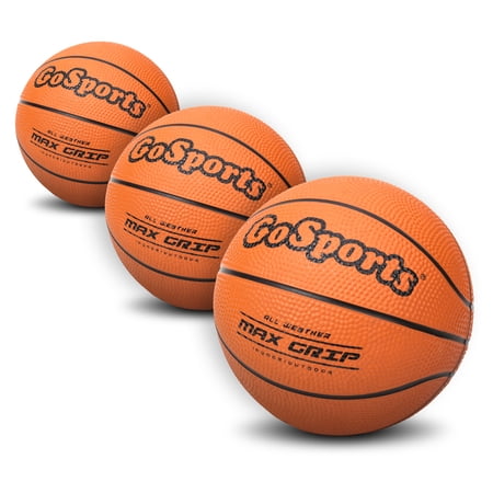 GoSports 7 inch Mini Basketball - 3 Pack with Premium Pump