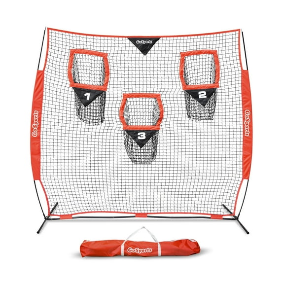 GoSports 8' x 8' Football Throwing Net - Improve QB Throwing Accuracy