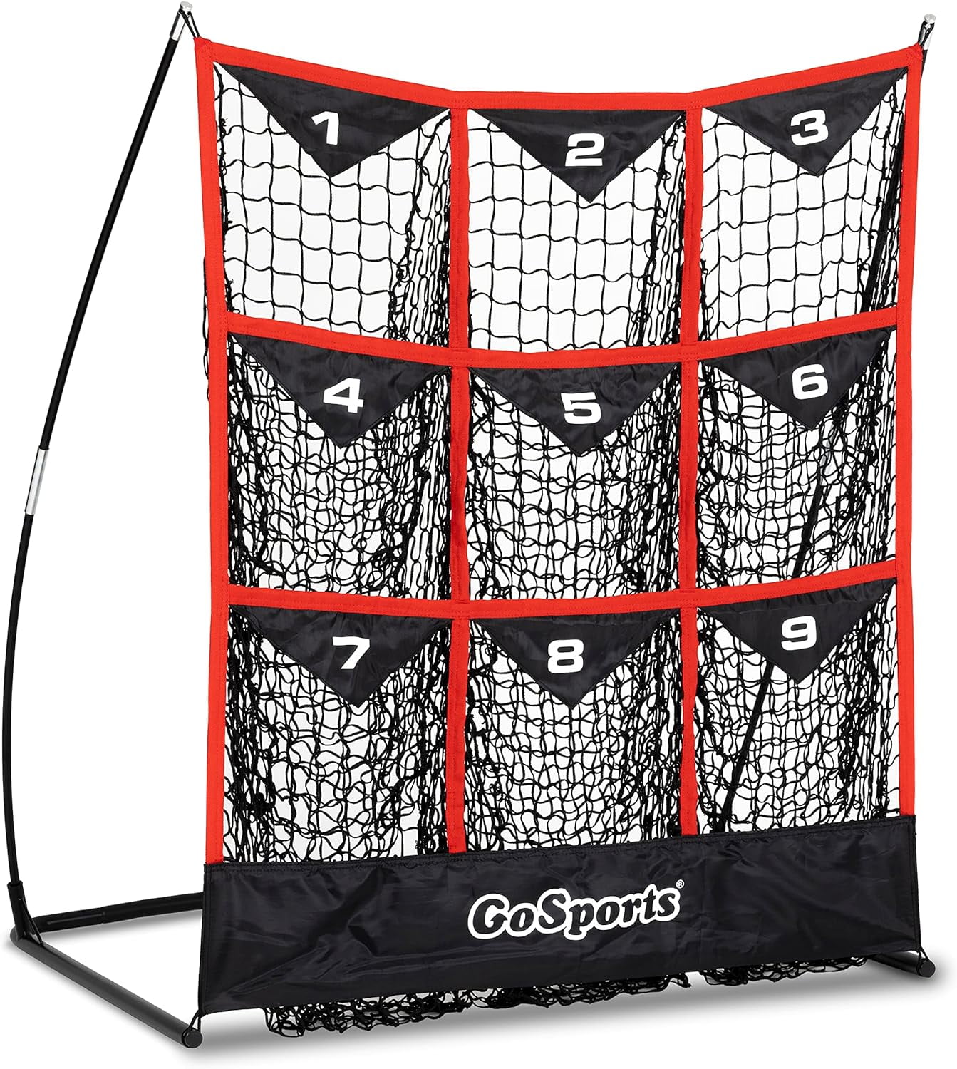 GoSports 9 Hole Baseball & Softball Pitching Strike Zone Target Net - Standard 49 x 30 Inches