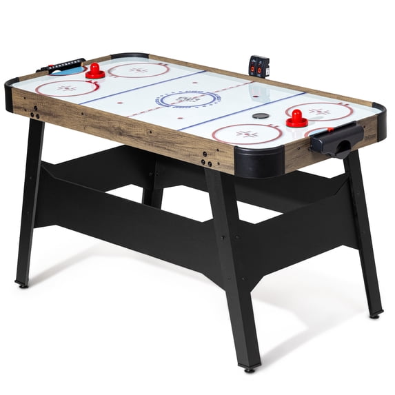 GoSports 54 Inch Air Hockey Arcade Table AC Powered for Kids & Adults - Oak