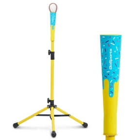 GoSports Baseball & Softball Drip Batting Tee - Adjustable (26.5" - 40") Tripod Hitting Tee with Weighted Steel Base for All Ages - Tball Practice Accessory and Baseball Training Equipment