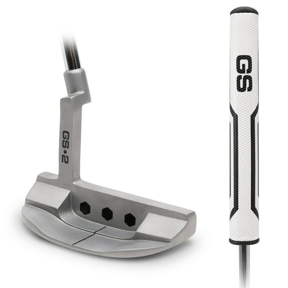 GoSports GS2 Tour Golf Putter - 34" Right-Handed Mallet Putter with Oversized Fat Grip and Milled Face