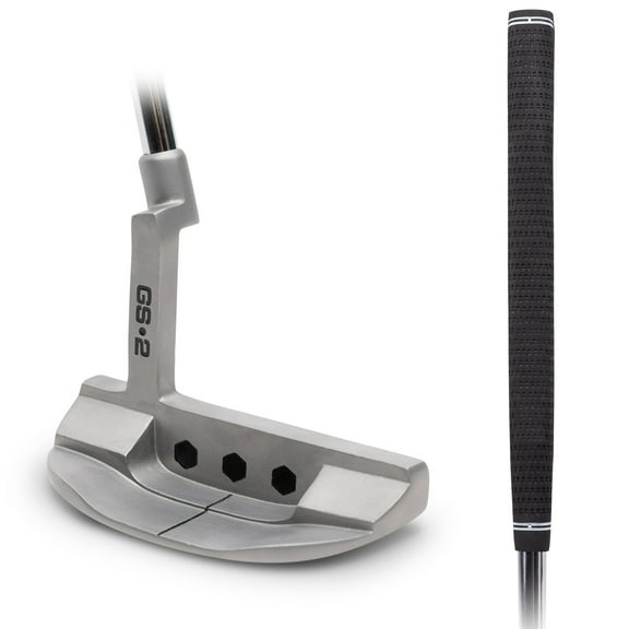 GoSports GS2 Tour Golf Putter - 34" Right-Handed Mallet Putter with Pistol Grip and Milled Face
