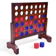 GoSports Giant 4 in a Row 2 ft Wide Wooden Outdoor Backyard Lawn Game with Case