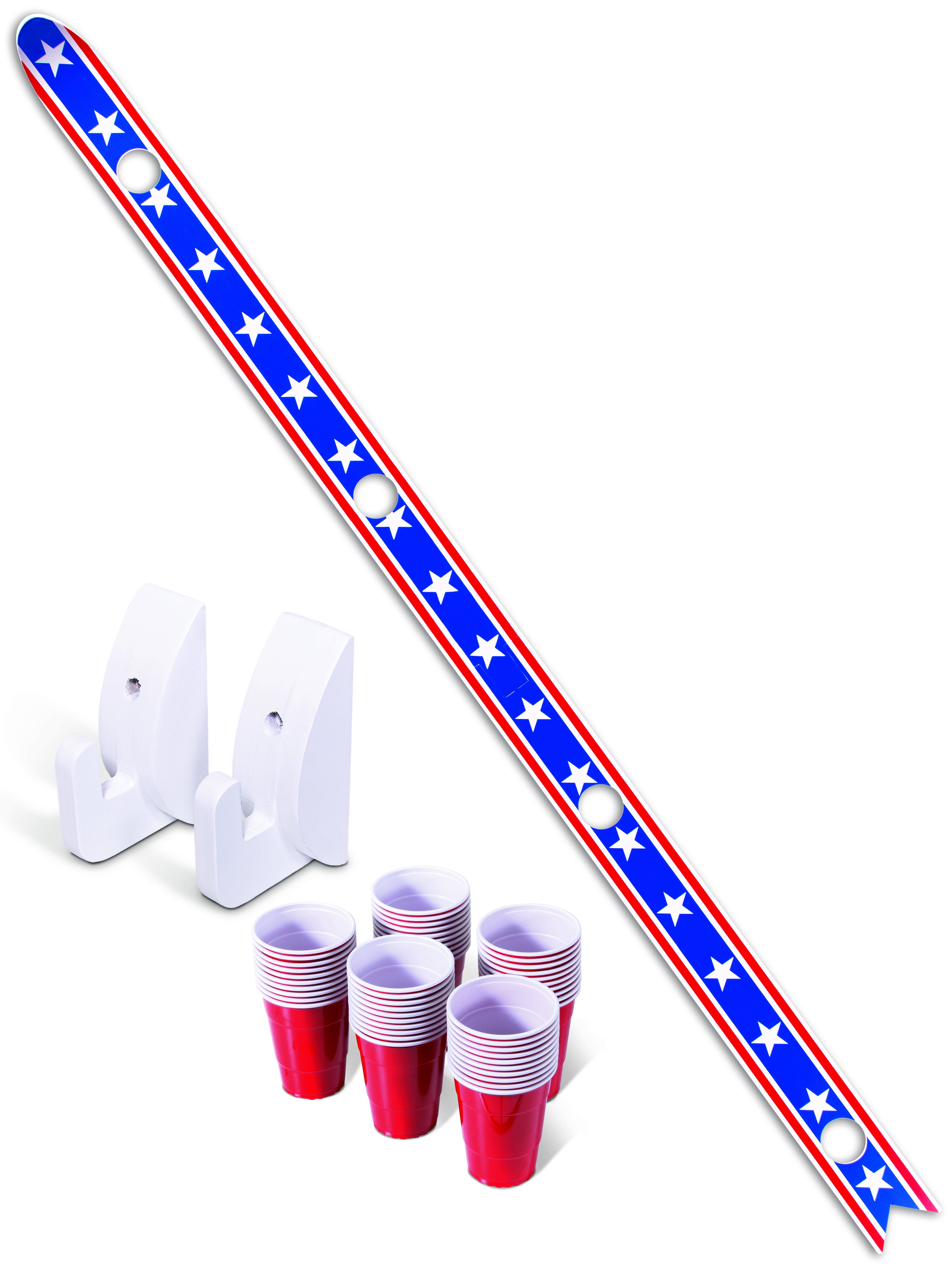 GoPong Shotten Ski – Trinkski Für 4 Personen, Mit 50 Plastik-Schnapsgläsern – Slamski, Brewski Oder Original Design