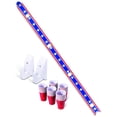 thumbnail image 1 of GoSports GoPong Slamski - Retro and Vintage Wood Design 4 Person Drinking Ski with 50 Plastic Shot Glasses Brewski - America, 1 of 7