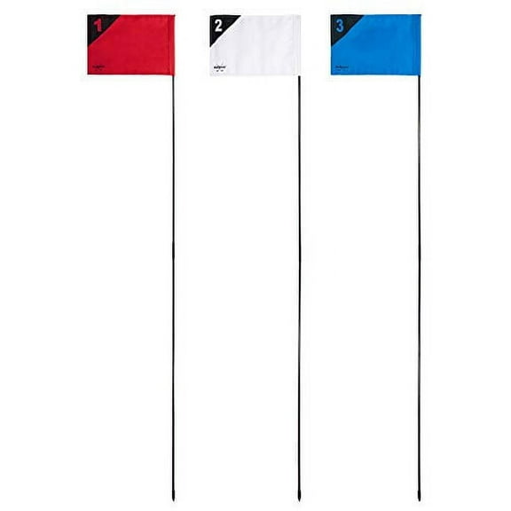 GoSports Golf Flags 3 Pack - Great for Practice and Backyard Family Golf Games, Multicolor