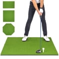 thumbnail image 1 of GoSports Golf Hitting Mat - PRO 5 x 4 ft - 5 mm Artificial Turf Training Mat for Indoor/Outdoor Swing Practice, Includes 3 Rubber Tees, 1 of 6
