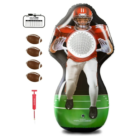 GoSports Inflataman Football Challenge - Inflatable Receiver Touchdown Toss Game
