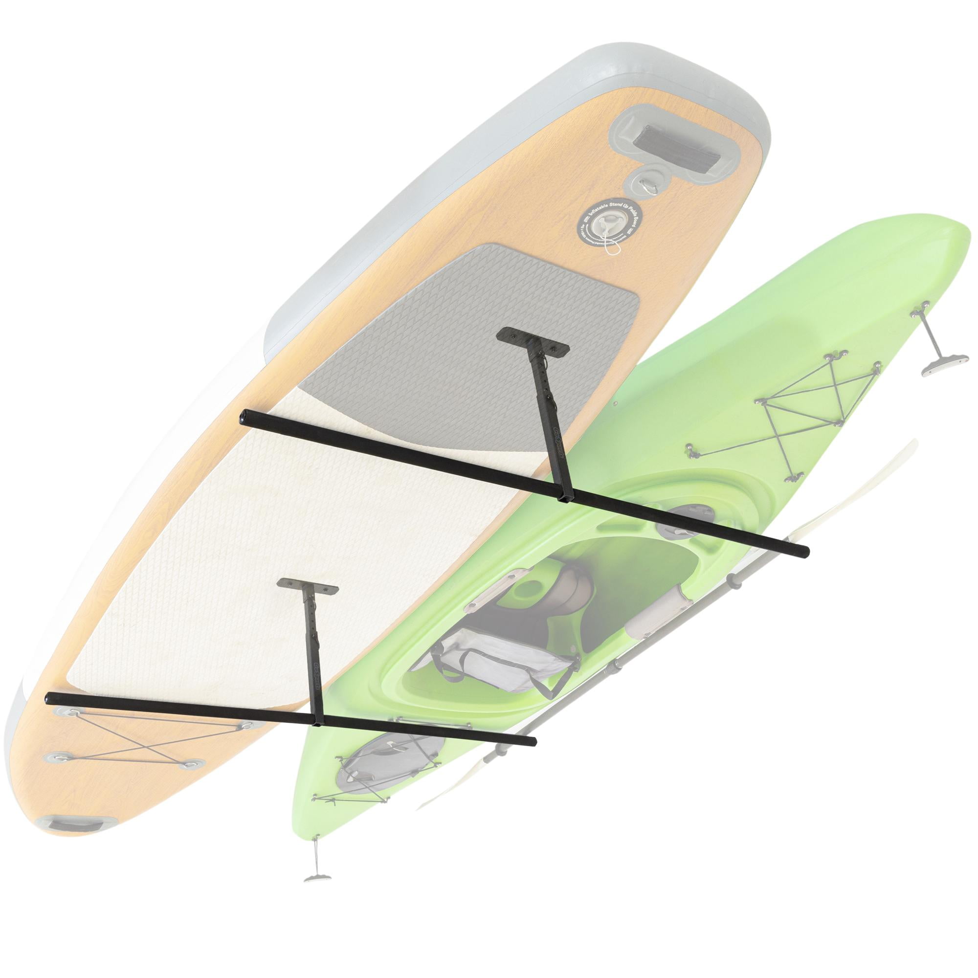 Kayak rack for fence clearance