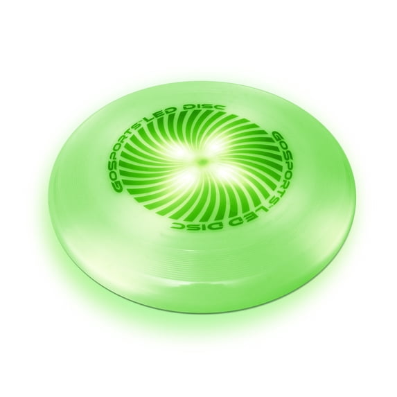 GoSports LED Flying Disc, 175 grams, with 4 LEDs, Green