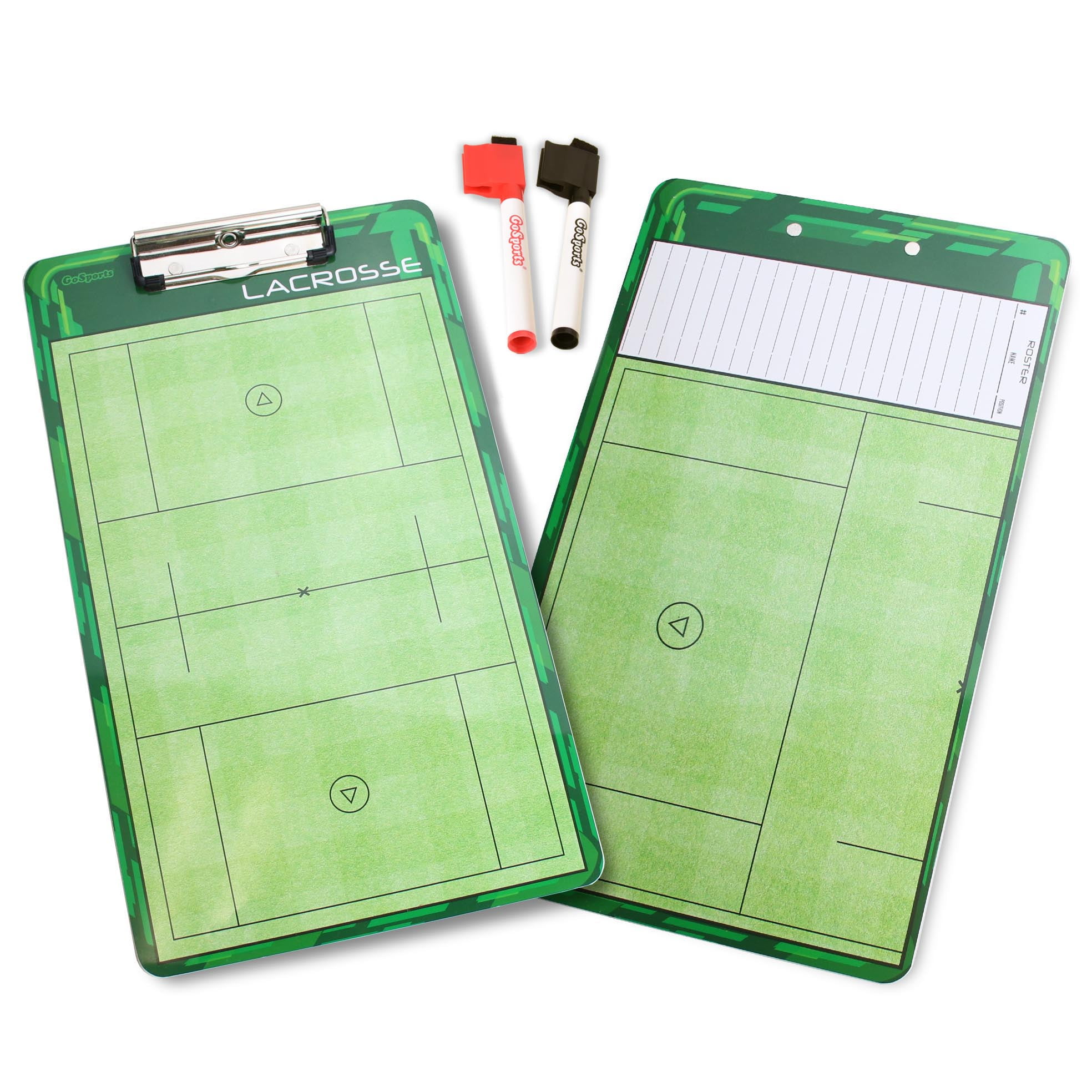 GoSports Lacrosse Coaches Boards 2 Sided Premium Dry Erase Clipboards