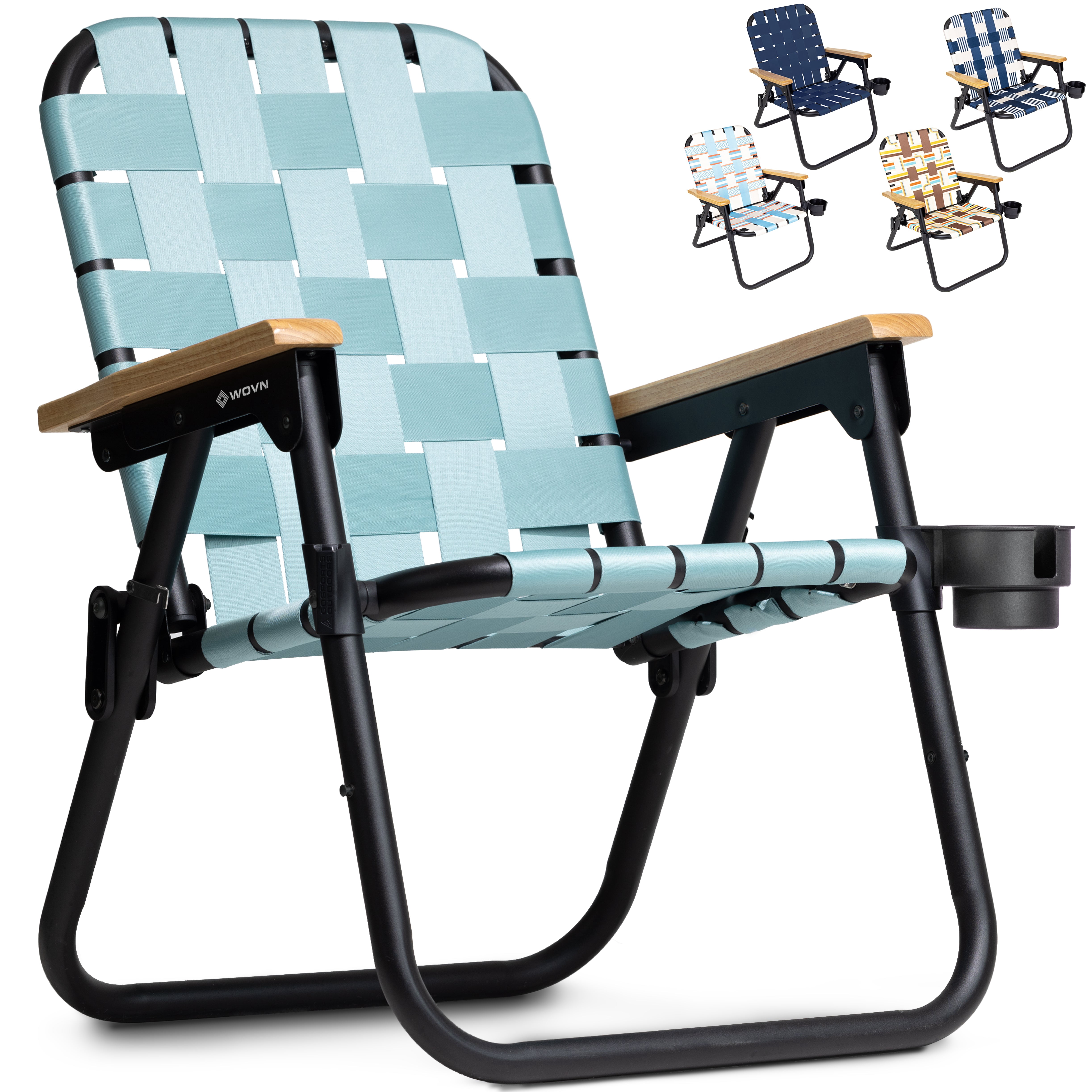 GoSports Outdoors WOVN Beach Backpack Chair - Premium Folding Camping ...