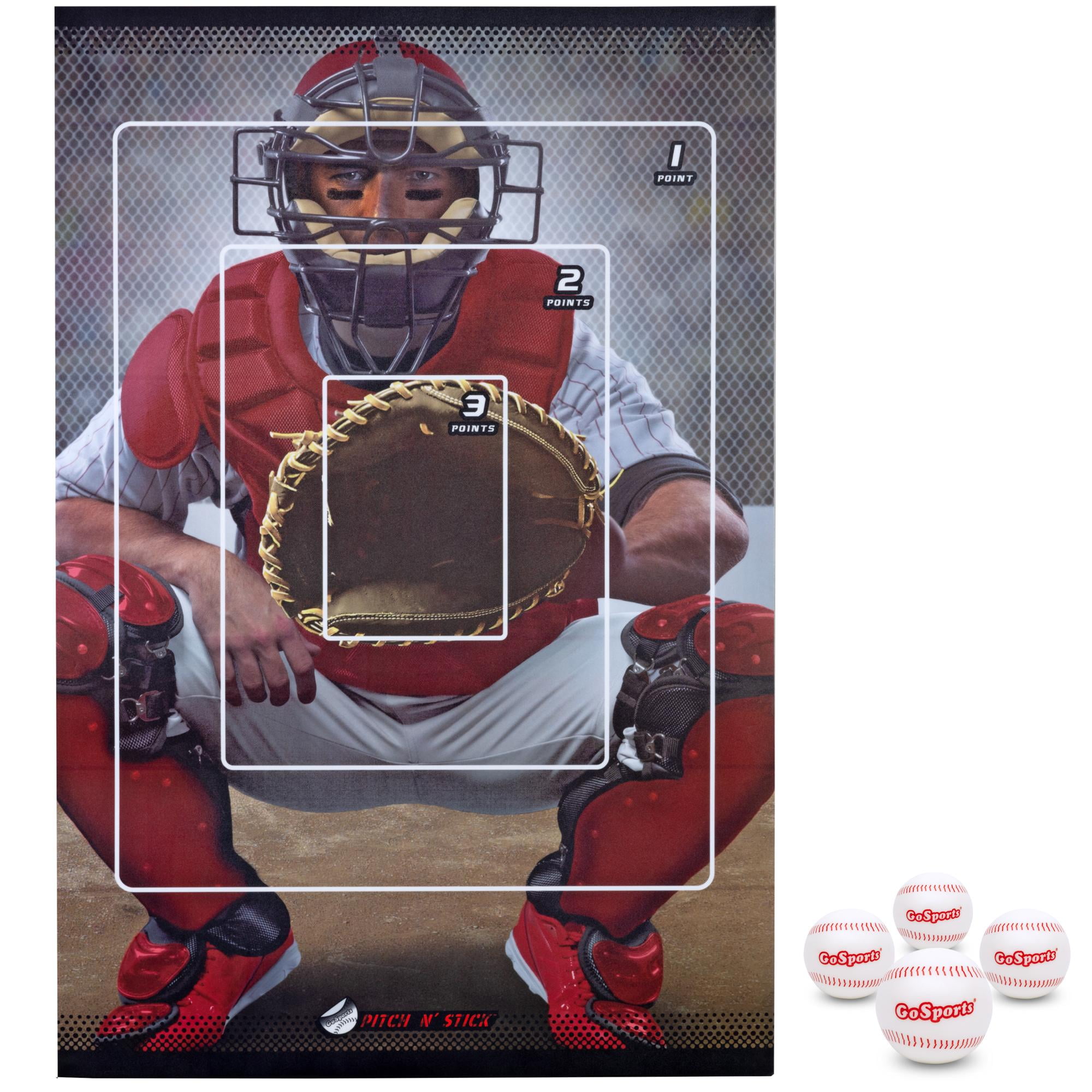 GoSports Pitch N' Stick Kids Baseball Pitching Game Includes Wall