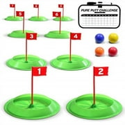 GoSports Pure Putt Challenge Mini Golf Game - Build Your Own Course at Home, the Office or On the Green - Includes 9 Holes, 4 Balls, Dry-Erase Scorecard, Tote Bag & Rules