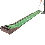 GoSports Pure Putt Golf 9 Putting Green Ramp - Premium Wood Training Aid for Home & Office Putting Practice, Includes 9 Putting Green and 4 Golf Balls