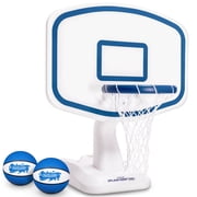 GoSports Splash Hoop PRO Swimming Pool Basketball Game - Includes Poolside Water Basketball Hoop, 2 Balls and Pump - White