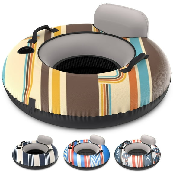 GoSports WOVN River Tube with Premium Canvas Cover - Heavy Duty Float for Rivers, Lakes, & Pools - Drifter