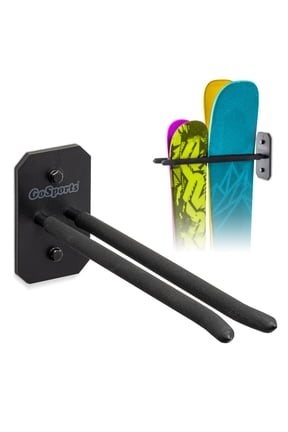 Wall Mounted Ski and Snowboard Storage Rack - Holds 2 Pairs of Skis or 1 Snowboard
